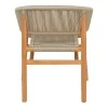 Kajone armchair pakoworld teak wood skeleton in natural shade and cream pe rope 62x55x75cm