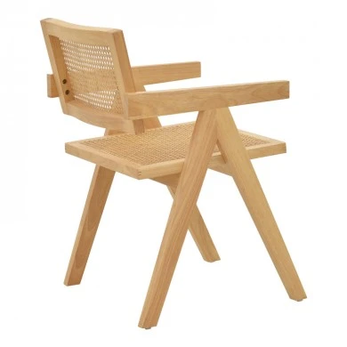 Armchair Winslow pakoworld natural rubberwood 52x59x79cm