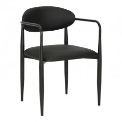 Armchair Kalone pakoworld pu in black color 56x55x78cm