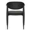 Armchair Kalone pakoworld pu in black color 56x55x78cm