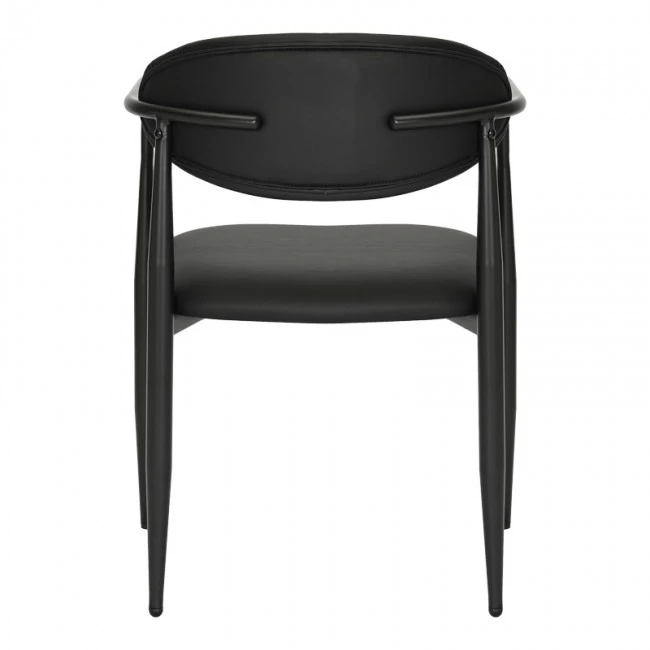 Armchair Kalone pakoworld pu in black color 56x55x78cm