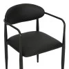 Armchair Kalone pakoworld pu in black color 56x55x78cm