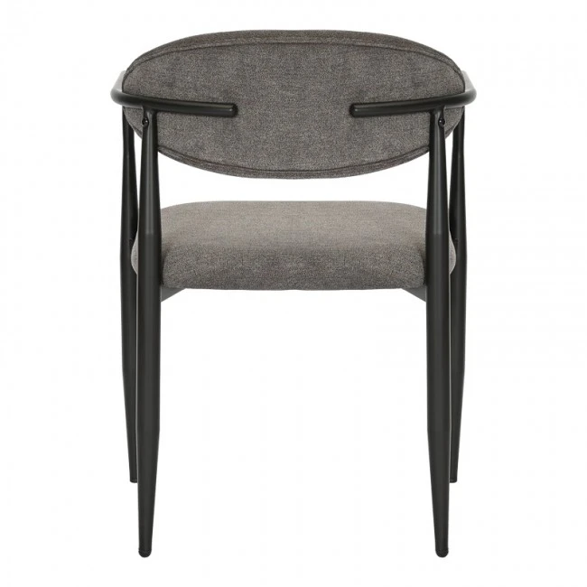 Armchair Kalone pakoworld fabric in antracite color 56x55x78cm