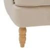 Armchair Keisi pakoworld cream velvet-natural wooden leg 81.5x84x92.5cm