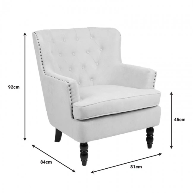 Αrmchair Keisi pakoworld beige fabric-rubberwood leg in black shade 81.5x84x92.5cm