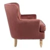 Armchair Keisi pakoworld rotten apple velvet-rubberwood leg in natural color81.5x84x92.5cm