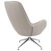 Armchair Kinetic pakoworld swivel fabric grey brown-chrome 81x78x104cm