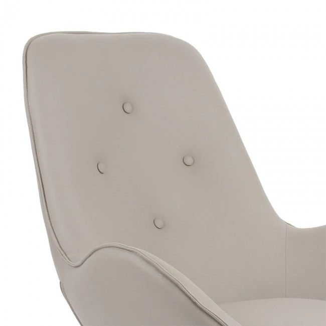 Armchair Kinetic pakoworld swivel fabric grey brown-chrome 81x78x104cm