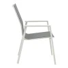 Garden armchair Dashiell  pakoworld metal white textilene light grey 71x58x94cm