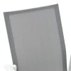 Garden armchair Dashiell  pakoworld metal white textilene light grey 71x58x94cm