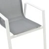 Garden armchair Dashiell  pakoworld metal white textilene light grey 71x58x94cm