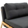 Armchair-bed Fancy pakoworld fabric in anthracite color 96x92x70cm