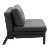 Armchair-bed Fancy pakoworld fabric in anthracite shade and black metal leg 95x98x70cm