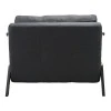 Armchair-bed Fancy pakoworld fabric in anthracite shade and black metal leg 95x98x70cm