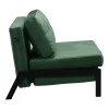 Armchair-bed Fancy pakoworld velvet fabric in dark green shade and black metal leg 95x98x70cm