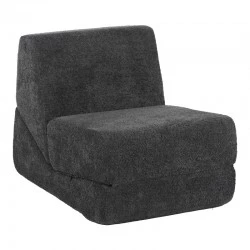 Armchair-Bed Ferderina pakoworld fabric in dark grey color 66x102x73cm