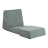Armchair-Bed Ferderina pakoworld fabric in light grey color 66x102x73cm