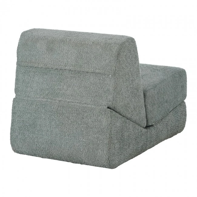 Armchair-Bed Ferderina pakoworld fabric in light grey color 66x102x73cm