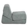Armchair-Bed Ferderina pakoworld fabric in light grey color 66x102x73cm
