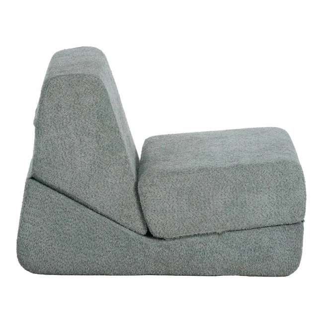Armchair-Bed Ferderina pakoworld fabric in light grey color 66x102x73cm