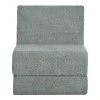 Armchair-Bed Ferderina pakoworld fabric in light grey color 66x102x73cm