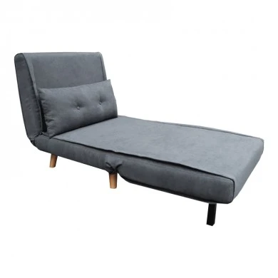 Armchair-bed Josuane I pakoworld fabric in anthracite shade 78x80x81cm
