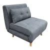 Armchair-bed Josuane I pakoworld fabric in anthracite shade 78x80x81cm