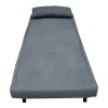 Armchair-bed Josuane I pakoworld fabric in anthracite shade 78x80x81cm