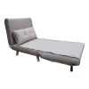 Armchair-bed Josuane I pakoworld velvet in grey shade 78x80x81cm