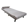 Armchair-bed Josuane I pakoworld velvet in grey shade 78x80x81cm