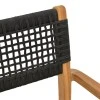 Armchair Lengan pakoworld teak wood frame in natural shade-black rope 54x52x80cm