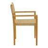 Armchair Lengan pakoworld teak wood frame in natural shade-beige rope 54x52x80cm