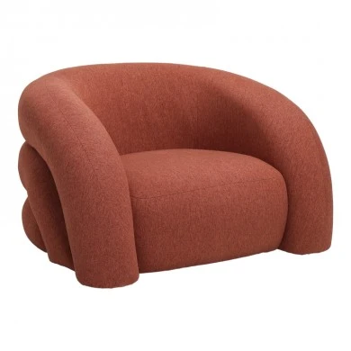 Armchair Lexy pakoworld brick red fabric color 100x89.5x60cm