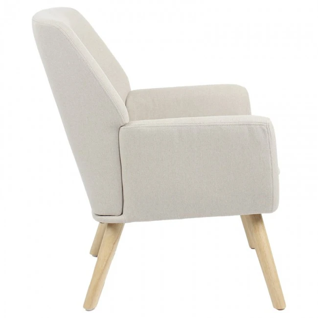 Armchair Likable pakoworld fabric ecru-natural 67x89x86cm