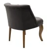 Armchair Loreta pakoworld velvet anthracite-walnut 59x64x73cm