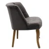 Armchair Loreta pakoworld velvet anthracite-walnut 59x64x73cm
