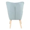 Armchair with footstool Melisia pakoworld mint green fabric -natural color wooden leg 59x67x94cm