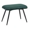 Armchair with footstool Rueda pakoworld velvet in dark green shade with black metal legs 71.5x66.5x99cm