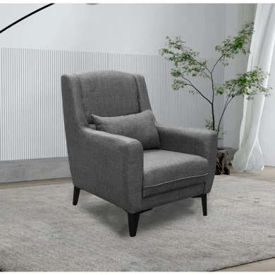 Medea armchair pakoworld fabric in anthracite shade 82x84x100cm