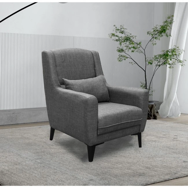 Medea armchair pakoworld fabric in anthracite shade 82x84x100cm