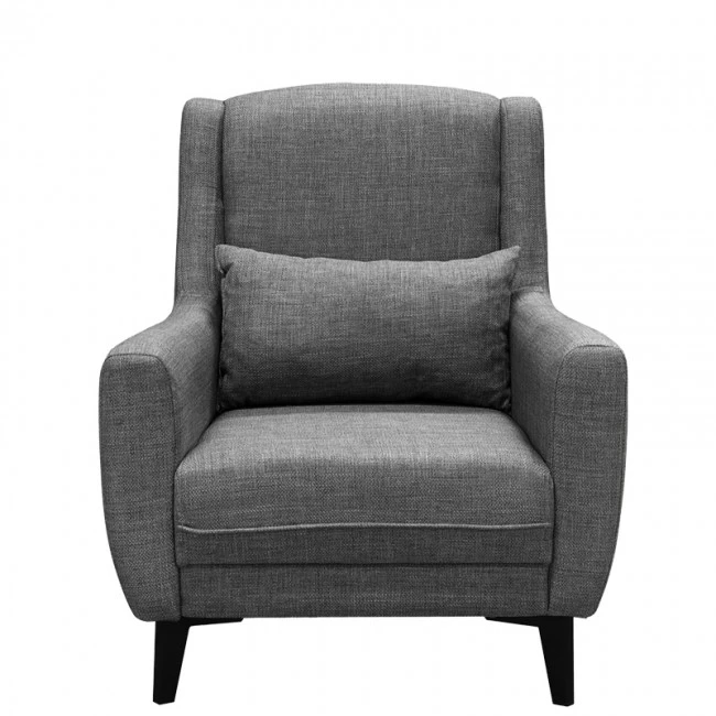 Medea armchair pakoworld fabric in anthracite shade 82x84x100cm