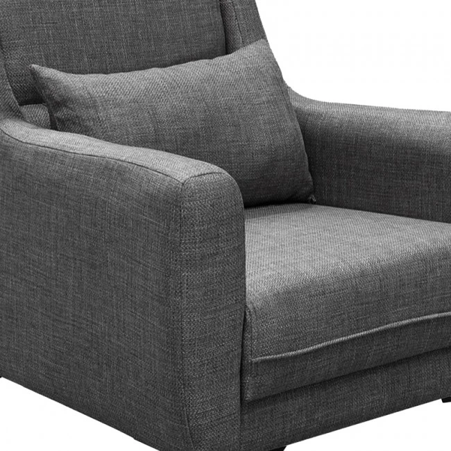 Medea armchair pakoworld fabric in anthracite shade 82x84x100cm