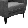 Medea armchair pakoworld fabric in anthracite shade 82x84x100cm