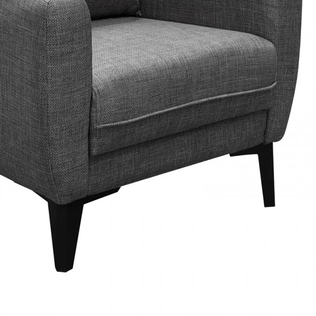 Medea armchair pakoworld fabric in anthracite shade 82x84x100cm