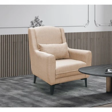 Armchair Medea pakoworld fabric in beige shade 82x84x100cm