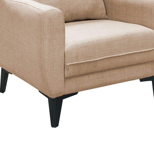 Armchair Medea pakoworld fabric in beige shade 82x84x100cm