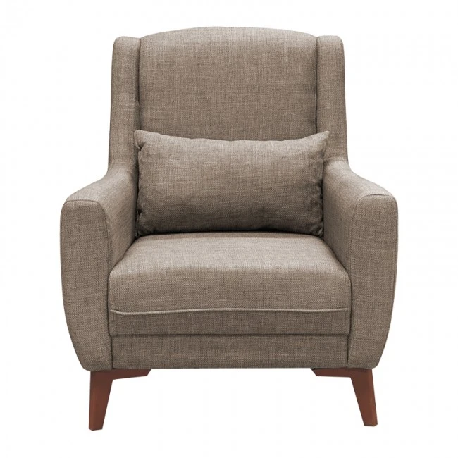 Medea armchair pakoworld fabric in beige shade 82x84x100cm