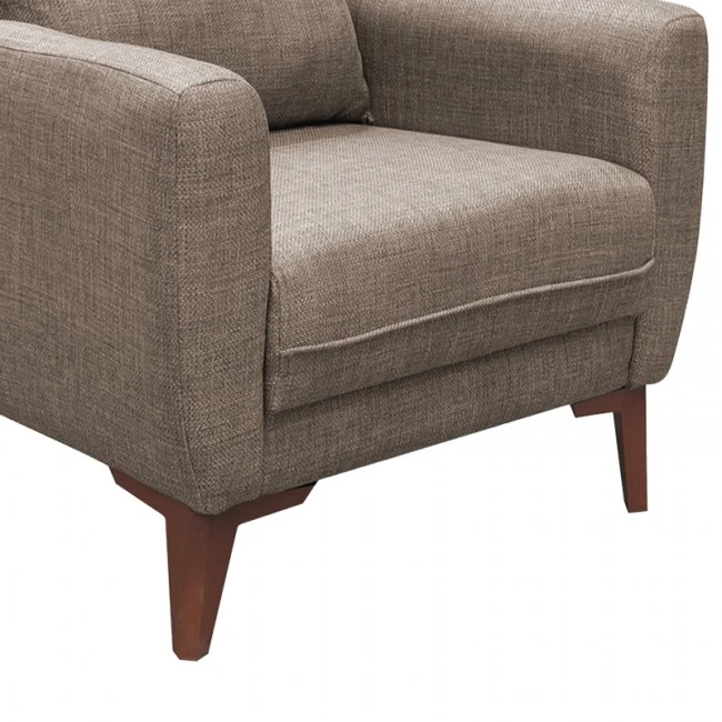 Medea armchair pakoworld fabric in beige shade 82x84x100cm