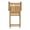 Mobie pakoworld folding armchair natural acacia wood 56x61x89cm