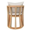 Armchair Morani pakoworld teak wood skeleton and fabric in natural shade 61x66x75cm